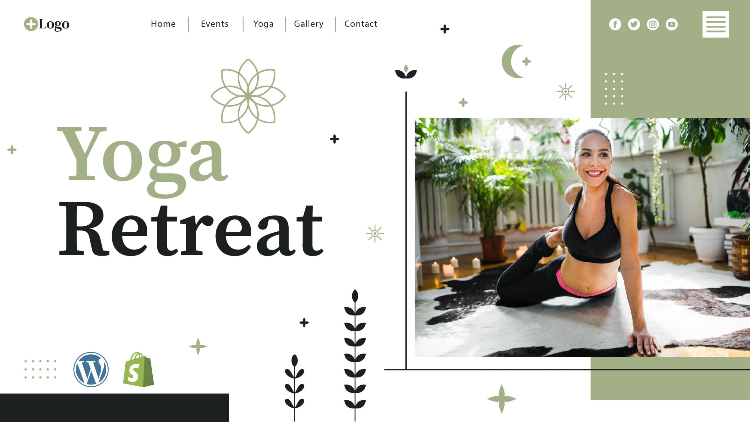 Yoga & Fitness WordPress eCommerce website