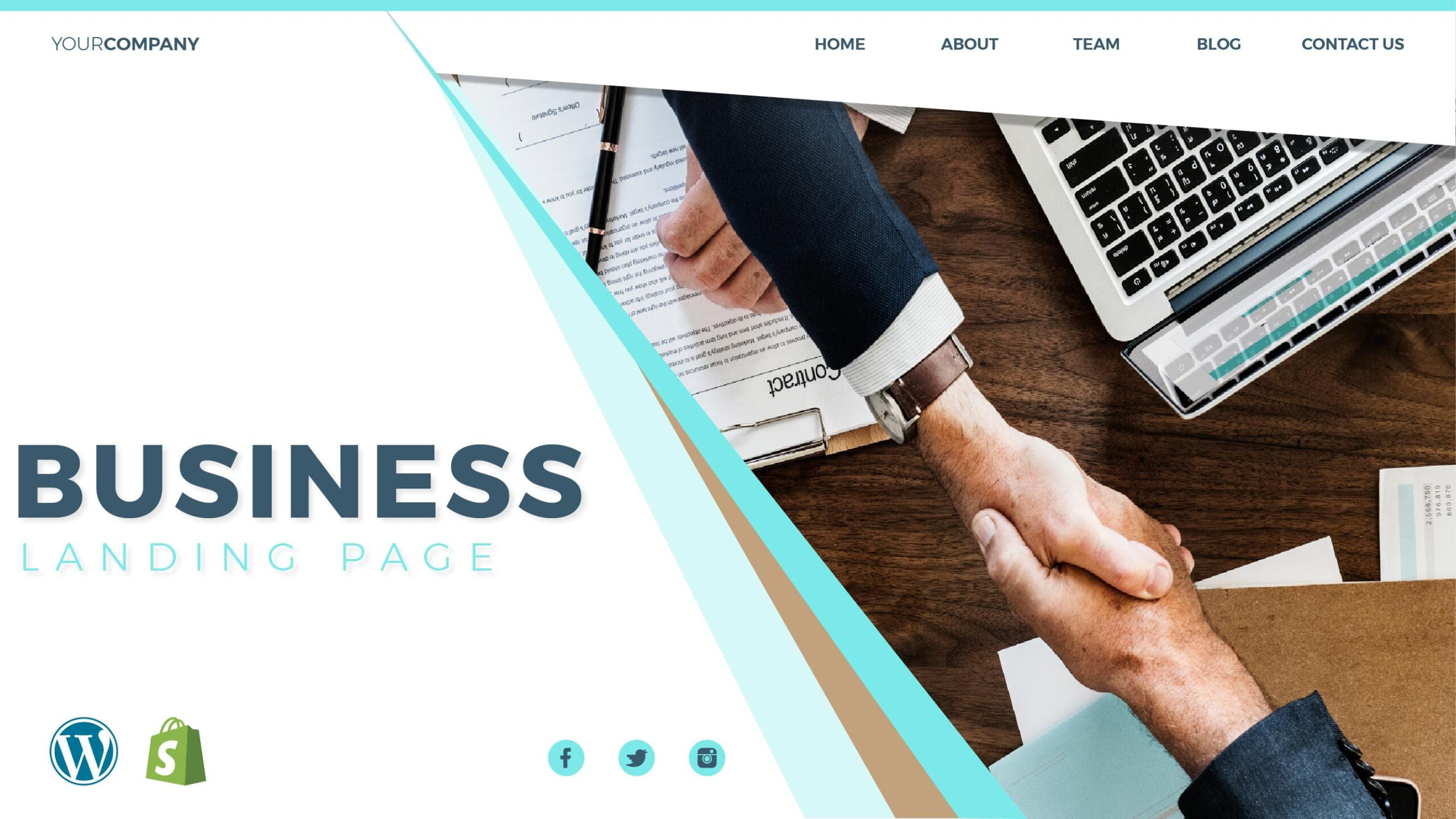 Business Website using wordpress/shopify